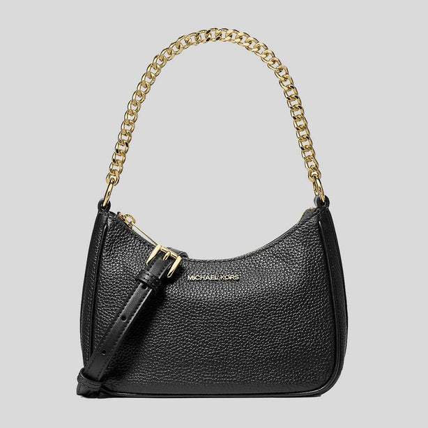 MICHAEL KORS Jet Set Travel Small Pebbled Leather Convertible Crossbody Bag Black RS-35F5GTVC5L