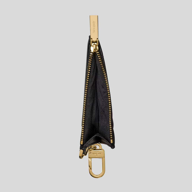 KATE SPADE Quilted Key Ring Card Holder Black RS-KN772
