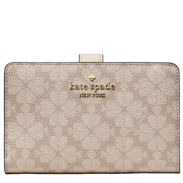 Kate Spade Spade Flower Medium Bifold Wallet - Dark Beige Moon Dust KN756