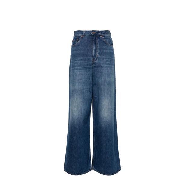 Straight Leg Jeans - Organic Cotton Wide Leg Denim Jeans