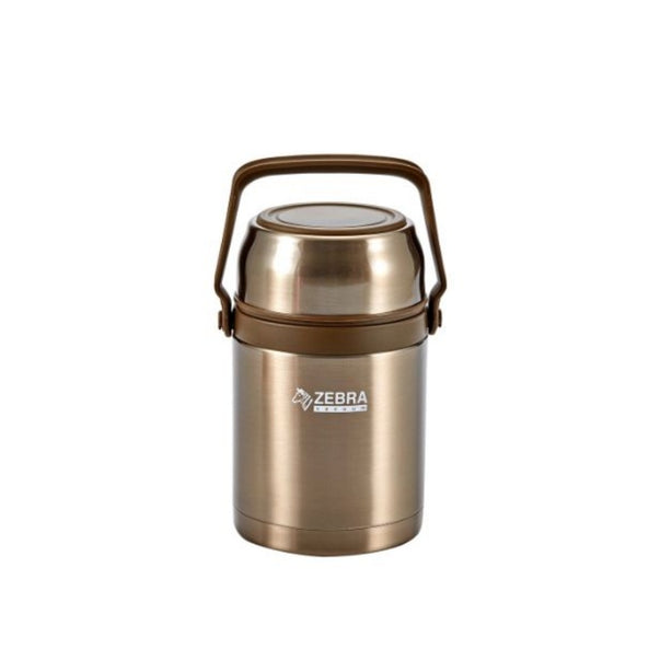 Zebra Vacuum Food Container 1L, Brown, Picnic