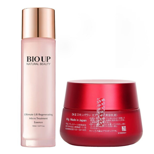 Sk Ii Skinpower Airy Milky Lotion (box Damaged) X Natural Beauty Bio Up Ultimate Lift Regenerating Micro Treatment Essence - 2pcs