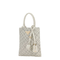 Triangle Logo Leather Tote Bag - White