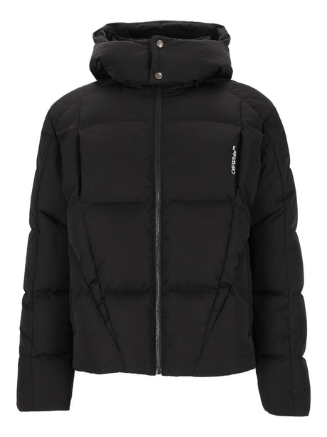 Off-White Hooded Down Jacket - Black
