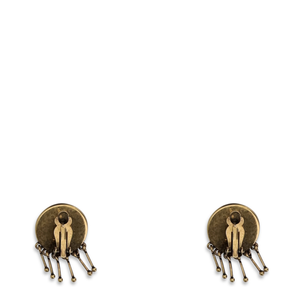 Medusa Clip On Drop Earrings