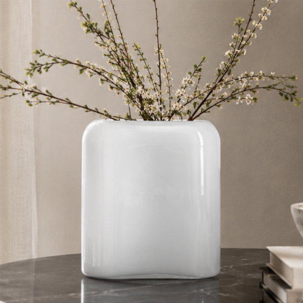NUDE Layers Vase Medium Opal White