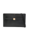 Belted Leather Crossbody Bag - Black