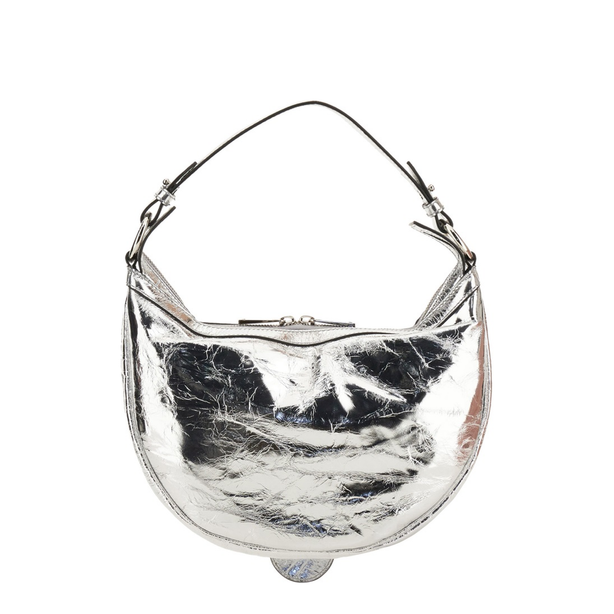Repeat Small Calfskin Hobo Bag - Silver
