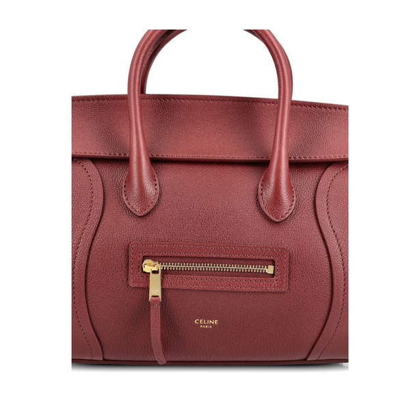 Luggage Little Grained Calfskin Tote - Syrah