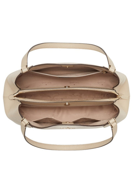 Kate Spade Lena Colorblock Large Triple Compartment Shoulder Bag - Sand