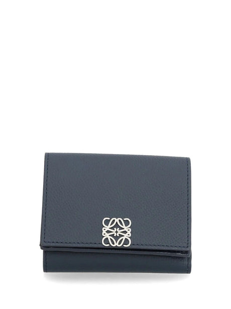 Loewe Anagram Trifold Wallet - Blue