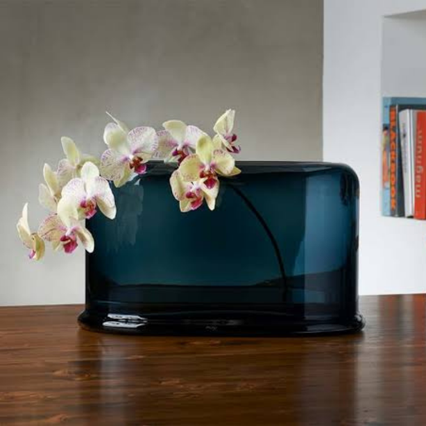 NUDE Layers Vase Wide Steel Blue