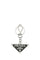 Metal Keyring with Triangle Logo