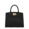 Studio Box Calf Leather Handbag - Nero/Bonbon