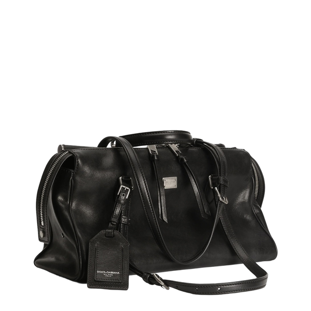 Vittoria Medium Calfskin Top Handle Bag - Black