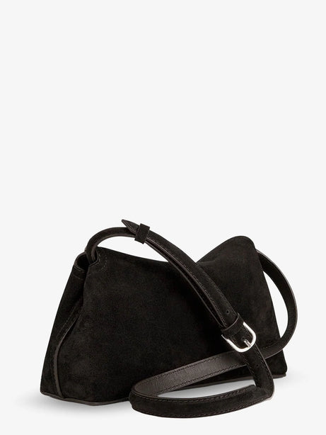 Toteme T-Lock suede handbag - Espresso