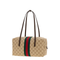Melrose Medium Coated GG Canvas Top Handle Bag - Beige