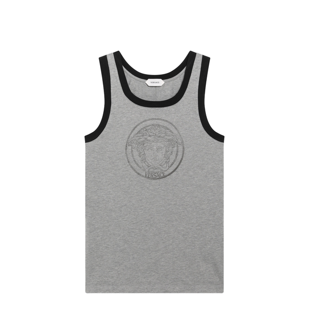 Light Grey Cotton Jersey T-Shirt With Logo Print