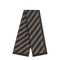 Tobacco Brown Silk Striped Scarf