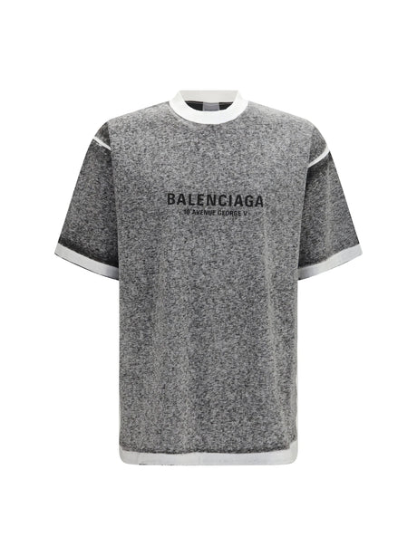 Balenciaga Oversized mélange T-shirt - Black