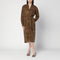 Leopard Print Shirt Dress In Cotton Voile