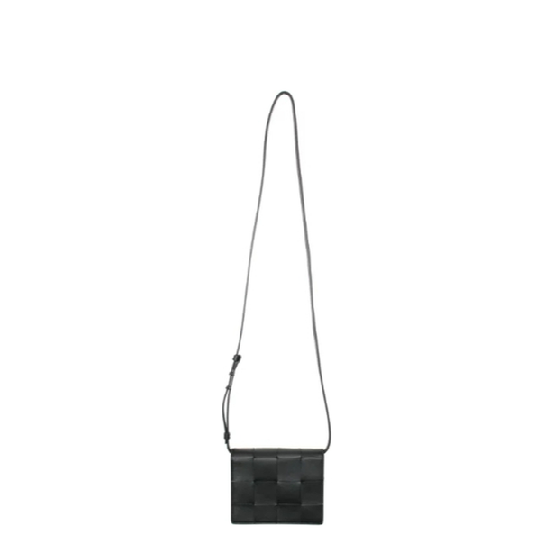 Intrecciato Small Cassette Bag - Nero