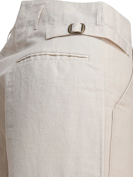 Kapital Linen and cotton trousers - Beige