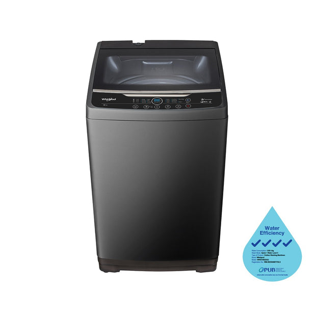 Whirlpool Top Load Washer VWVD10022GG DD StainClean VA 10KG 4 Ticks BLACK