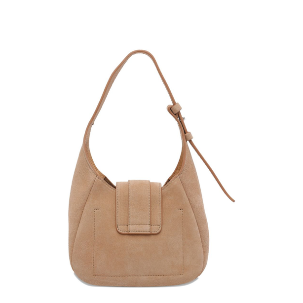 Trend Mini Suede Leather Hobo Bag - Beige