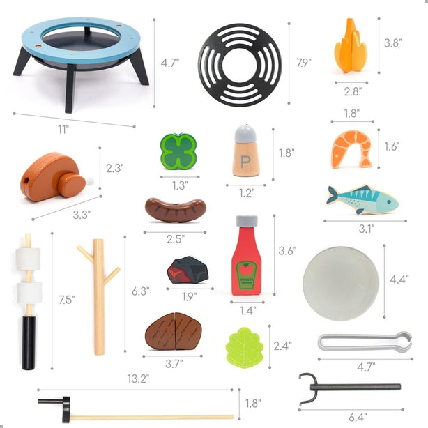 StitchesandTweed Camping Grill Toy Set
