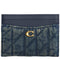 Coach Essential Card Case In Regenerative Cotton Denim With Quilting - Dark Indigo CCZ06