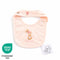 Teeny Tiny Baby Bib - Pink Orange (Rabbit Design)