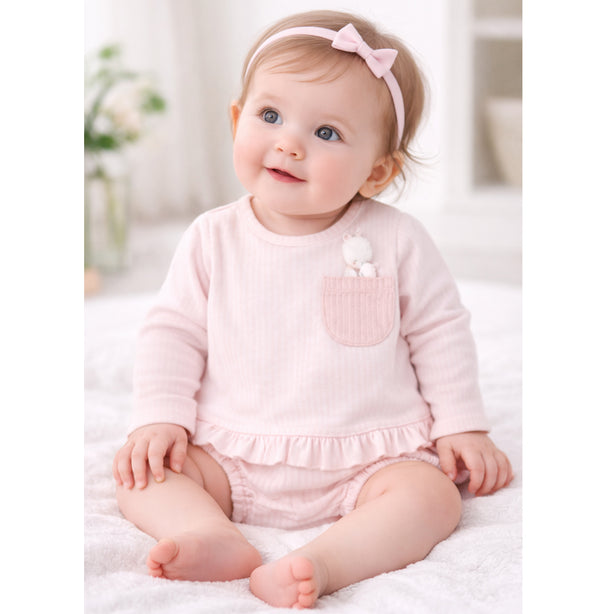 Teeny Tiny 2 Piece Set For Girl - Pink (Rabbit)