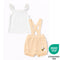 Teeny Tiny 2 Piece Set For Girl - White + Orange