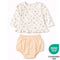 Teeny Tiny 2 Piece Set For Girl - White + Orange