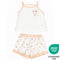 Teeny Tiny 2 Piece Set For Girl - White + Orange