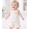 Teeny Tiny 2 Piece Set For Girl - White + Orange