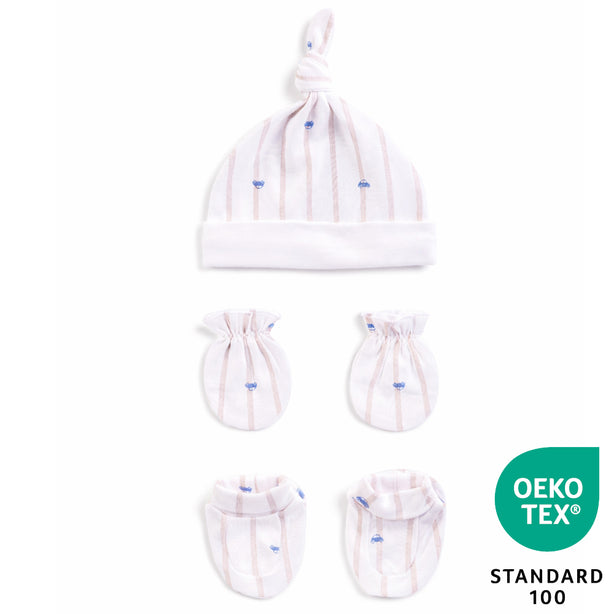 Teeny Tiny Baby 3 Piece Essential set - White (Car Design)