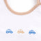 Teeny Tiny Baby Bib - White (Car Design)