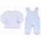 Teeny Tiny 2 Piece Dungaree Set - Blue (Bear Stripe)