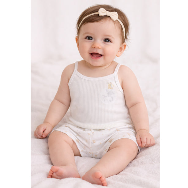 Teeny Tiny 2 Piece Set - Grey Yellow (Stripe Cat Ballow) (Unisex)