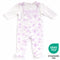 Teeny Tiny Soft and Cozy Sleepsuit For Girl - Purple (Flower Design)