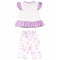 Teeny Tiny 2 Piece Set For Girl - Purple (Flower Design)