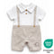 Teeny Tiny Romper For Boy - Grey Brown (Elephant Design)