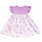 Teeny Tiny Dress For Girl - Purple (Flower Design)