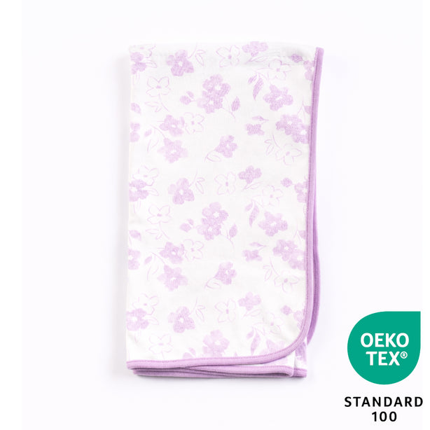 Teeny Tiny Baby Blanket - Purple (Flower Design)