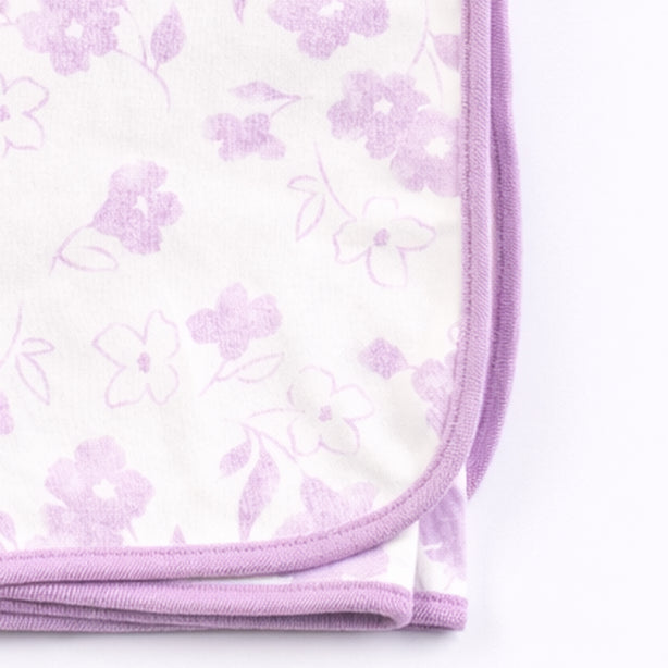 Teeny Tiny Baby Blanket - Purple (Flower Design)