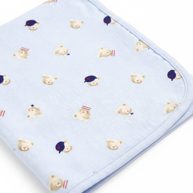 Teeny Tiny Baby Blanket - Blue (Bear)
