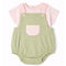 Teeny Tiny 2 Piece Set For Girl - Pink + Green