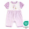 Teeny Tiny Romper For Girl - Purple (Flower Design)